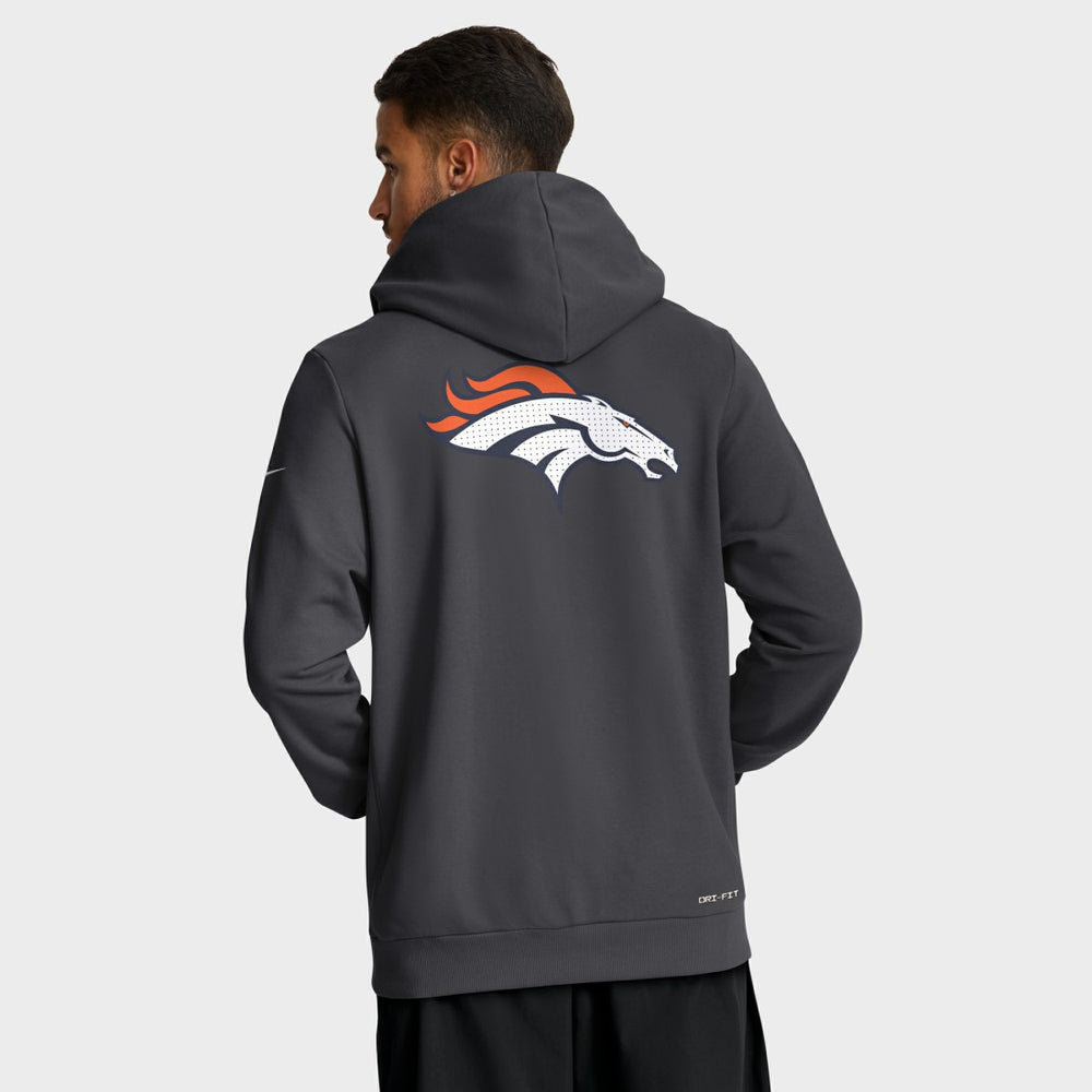 Nike Denver Broncos Sideline Standard Issue Utility Player Dri-FIT Full-Zip Hoodie Anthracite