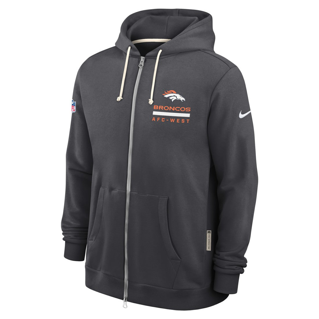 Nike Denver Broncos Sideline Standard Issue Utility Player Dri-FIT Full-Zip Hoodie Anthracite
