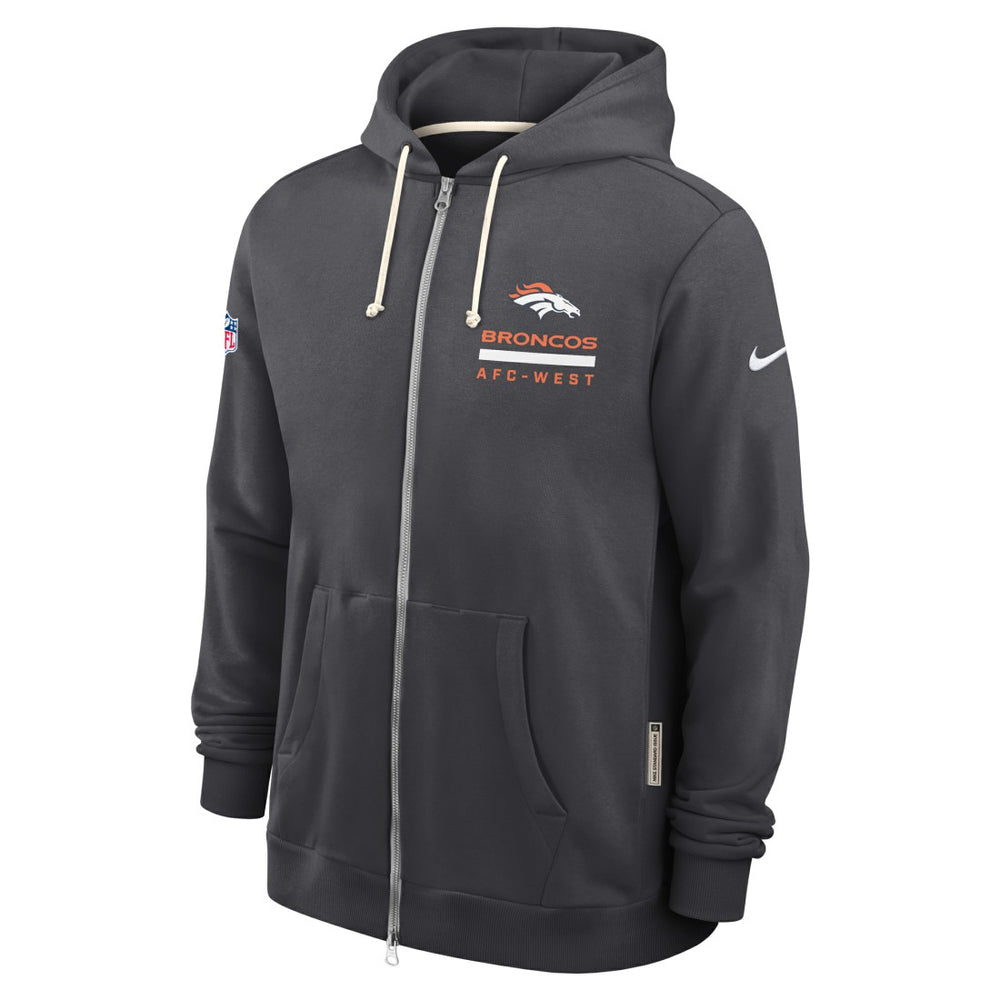 Nike Denver Broncos Sideline Standard Issue Utility Player Dri-FIT Full-Zip Hoodie Anthracite