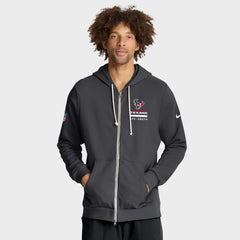 Nike Houston Texans Sideline Standard Issue Utility Player Dri-FIT Full-Zip Hoodie Anthracite