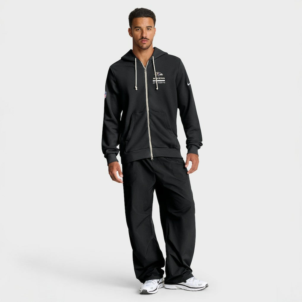Nike Baltimore Ravens Sideline Standard Issue Utility Player Dri-FIT Full-Zip Hoodie Black