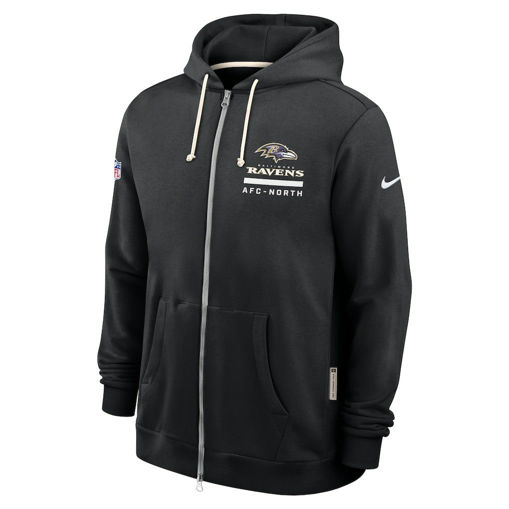 Nike Baltimore Ravens Sideline Standard Issue Utility Player Dri-FIT Full-Zip Hoodie Black