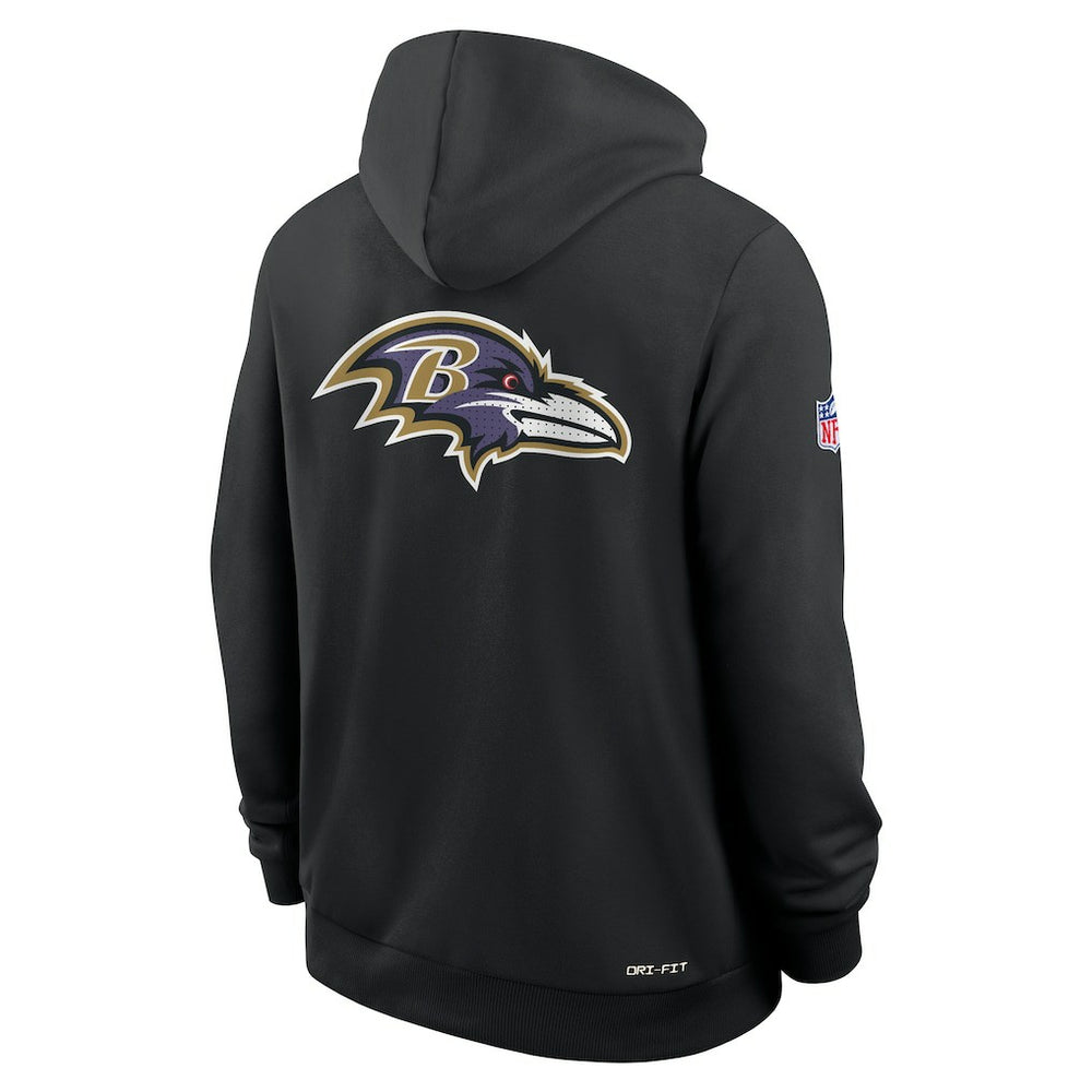 Nike Baltimore Ravens Sideline Standard Issue Utility Player Dri-FIT Full-Zip Hoodie Black