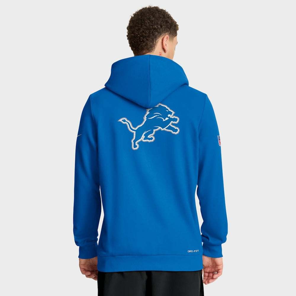 Nike Detroit Lions Sideline Standard Issue Utility Player Dri-FIT Full-Zip Hoodie Blue