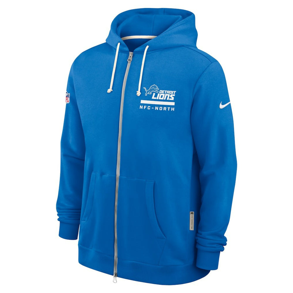 Nike Detroit Lions Sideline Standard Issue Utility Player Dri-FIT Full-Zip Hoodie Blue