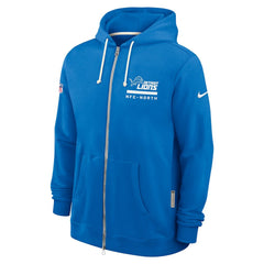 Nike Detroit Lions Sideline Standard Issue Utility Player Dri-FIT Full-Zip Hoodie Blue