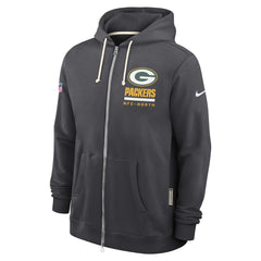 Nike Green Bay Packers Sideline Standard Issue Utility Player Dri-FIT Full-Zip Hoodie Anthracite