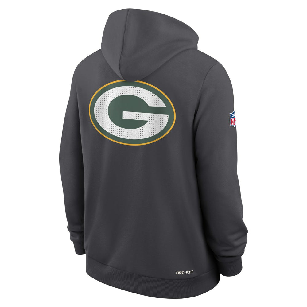 Nike Green Bay Packers Sideline Standard Issue Utility Player Dri-FIT Full-Zip Hoodie Anthracite
