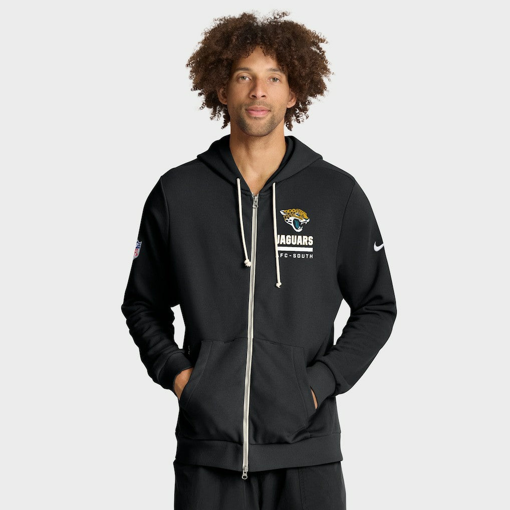 Nike Jacksonville Jaguars Sideline Standard Issue Utility Player Dri-FIT Full-Zip Hoodie Black