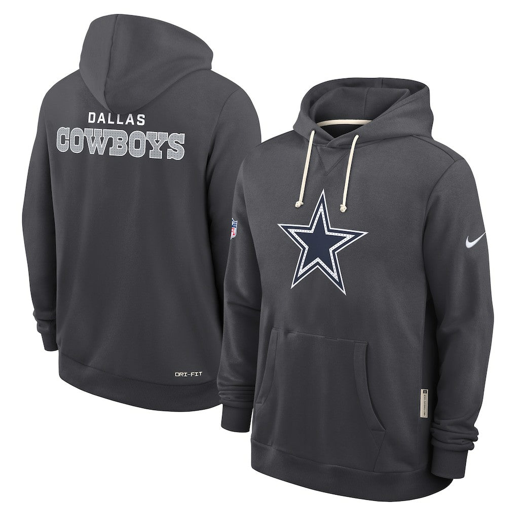 Nike Dallas Cowboys Sideline Standard Issue Initial Home Dri-FIT Hoodie Anthracite