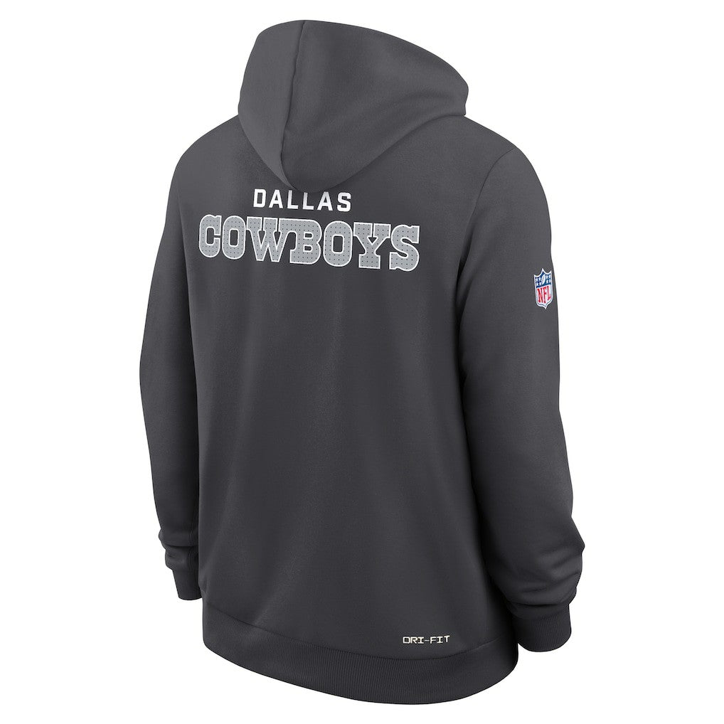 Nike Dallas Cowboys Sideline Standard Issue Initial Home Dri-FIT Hoodie Anthracite