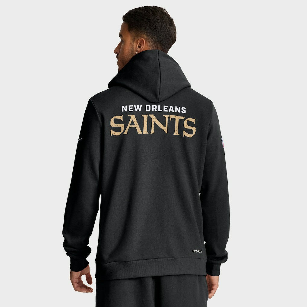 Nike New Orleans Saints Sideline Standard Issue Initial Home Dri-FIT Hoodie Black