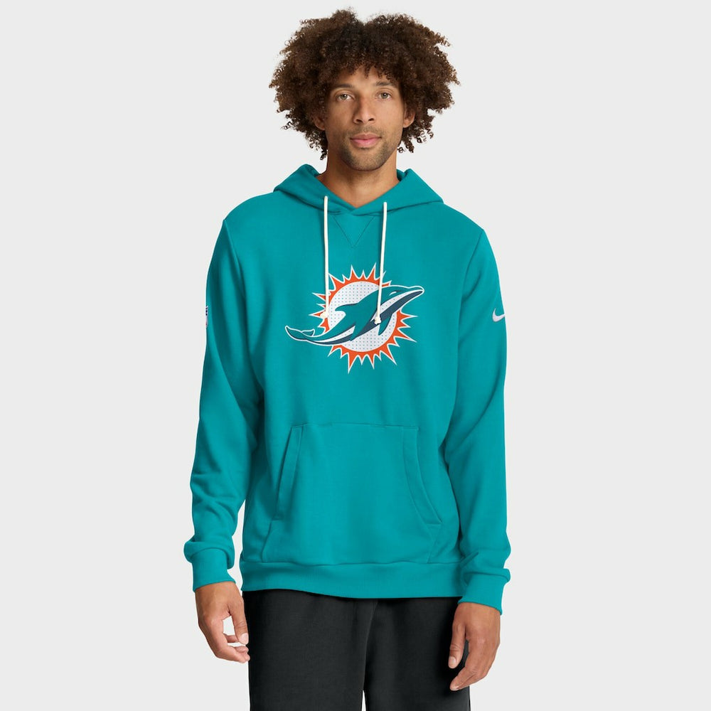 Nike Miami Dolphins Sideline Standard Issue Initial Home Dri-FIT Hoodie Aqua
