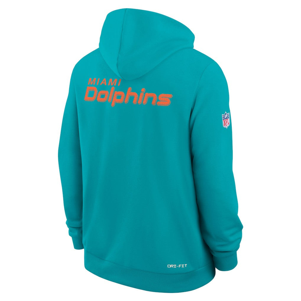 Nike Miami Dolphins Sideline Standard Issue Initial Home Dri-FIT Hoodie Aqua