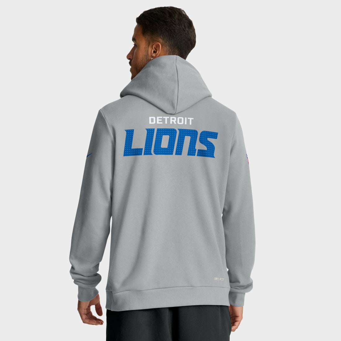 Nike Detroit Lions Sideline Standard Issue Initial Home Dri-FIT Hoodie Gray