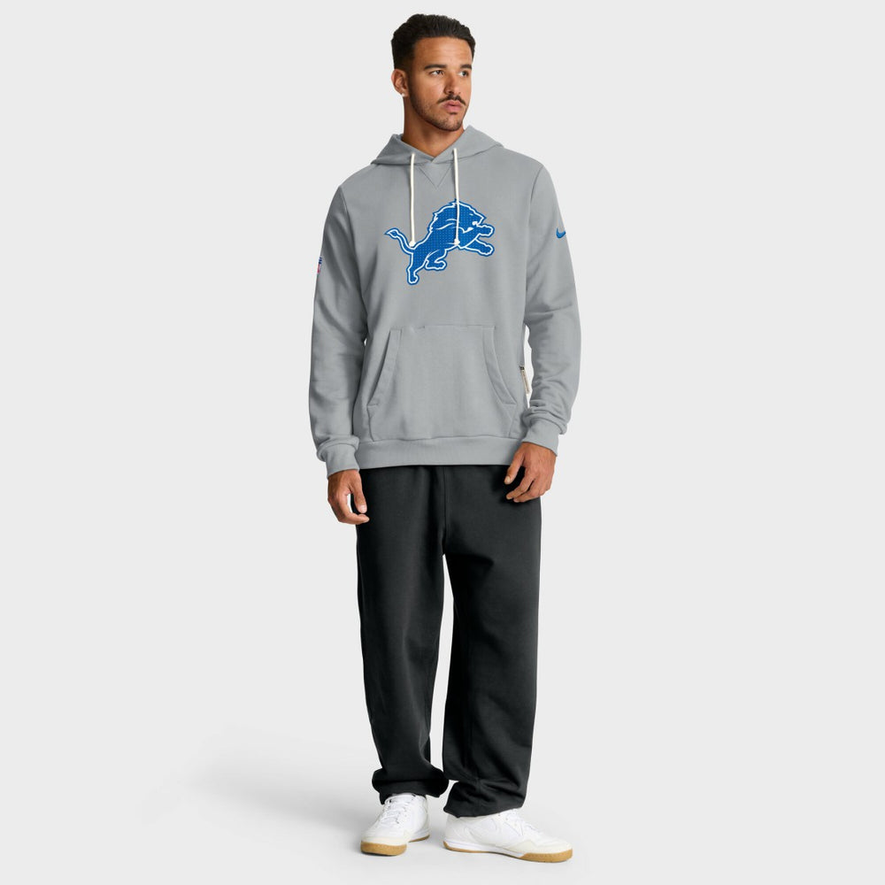 Nike Detroit Lions Sideline Standard Issue Initial Home Dri-FIT Hoodie Gray