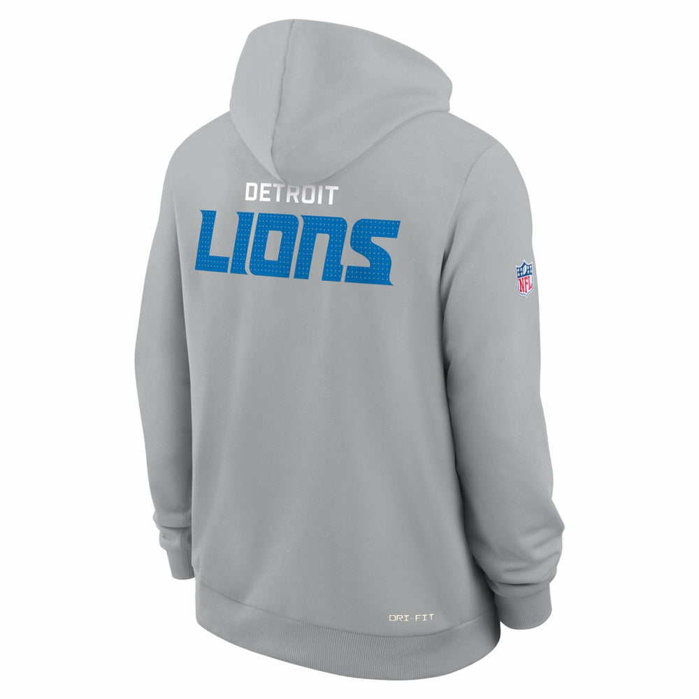 Nike Detroit Lions Sideline Standard Issue Initial Home Dri-FIT Hoodie Gray