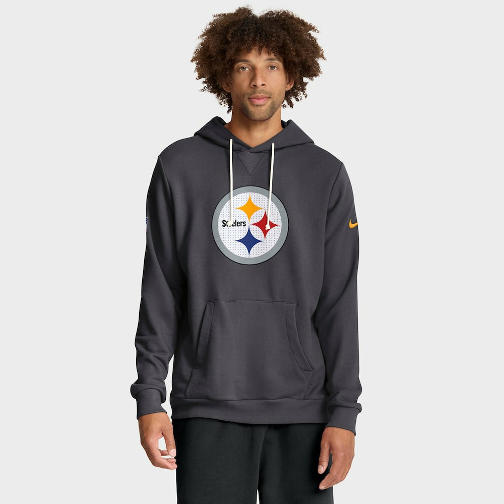 Nike Pittsburgh Steelers Sideline Standard Issue Initial Home Dri-FIT Hoodie Anthracite