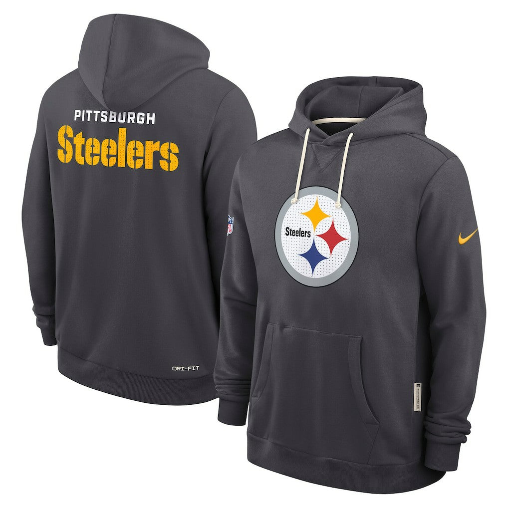 Nike Pittsburgh Steelers Sideline Standard Issue Initial Home Dri-FIT Hoodie Anthracite
