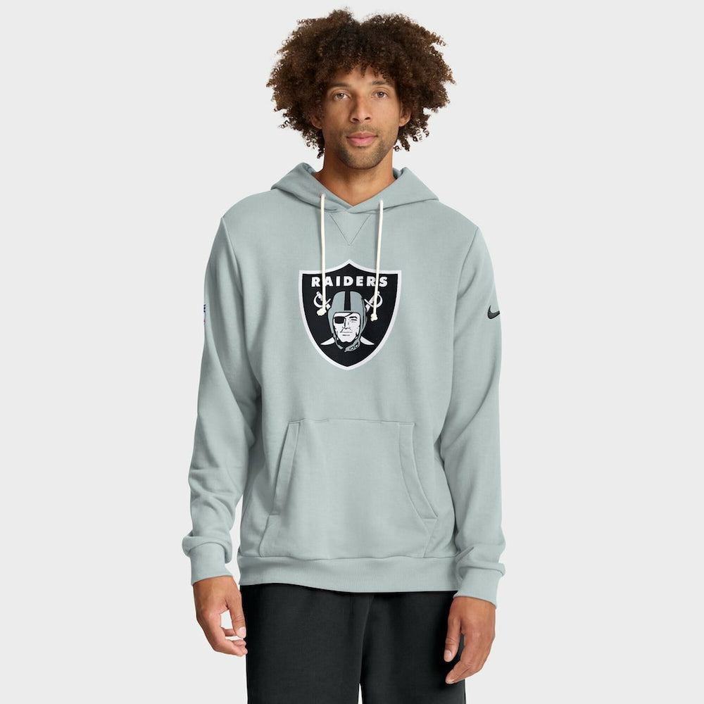 Nike Las Vegas Raiders Sideline Standard Issue Initial Home Dri-FIT Hoodie Silver