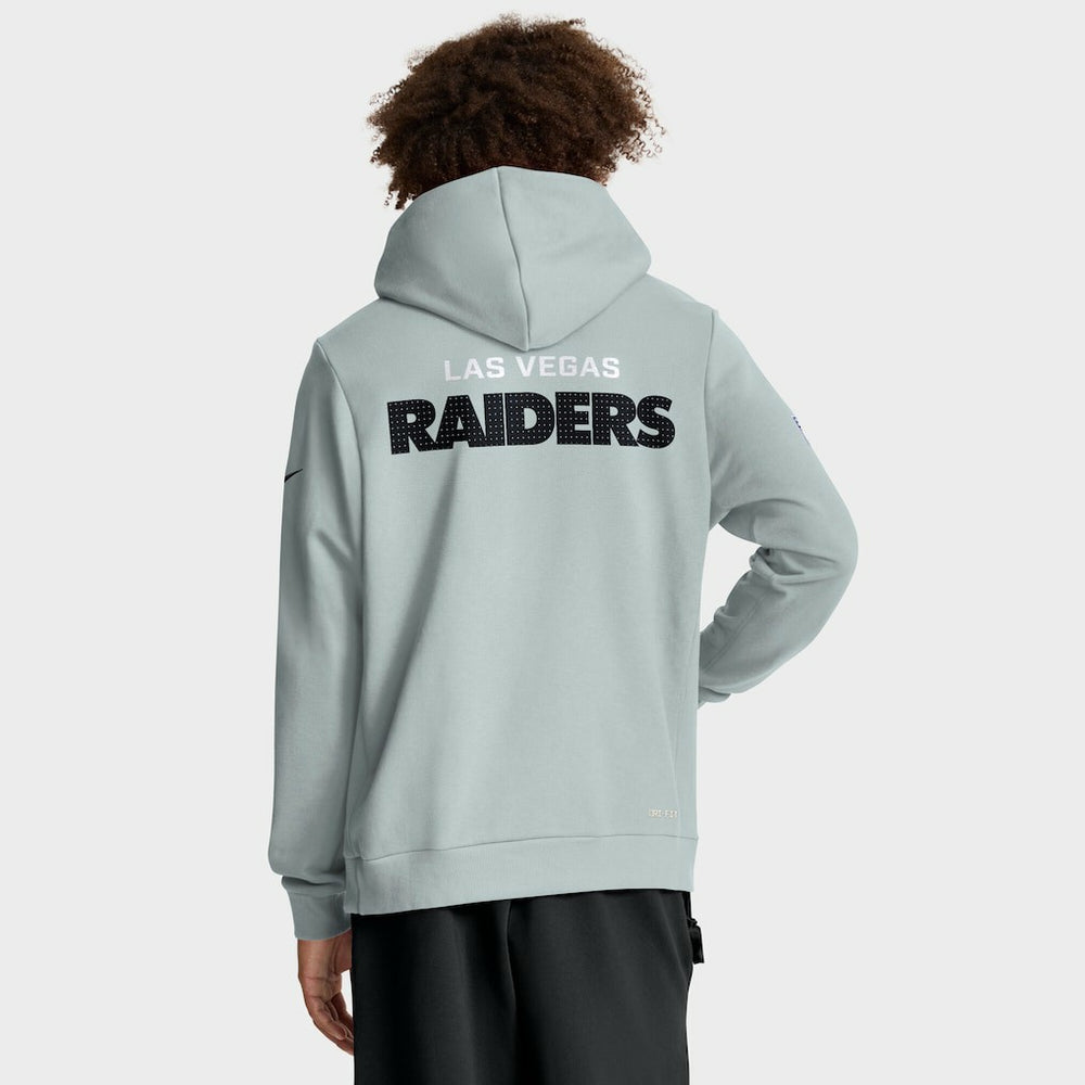 Nike Las Vegas Raiders Sideline Standard Issue Initial Home Dri-FIT Hoodie Silver