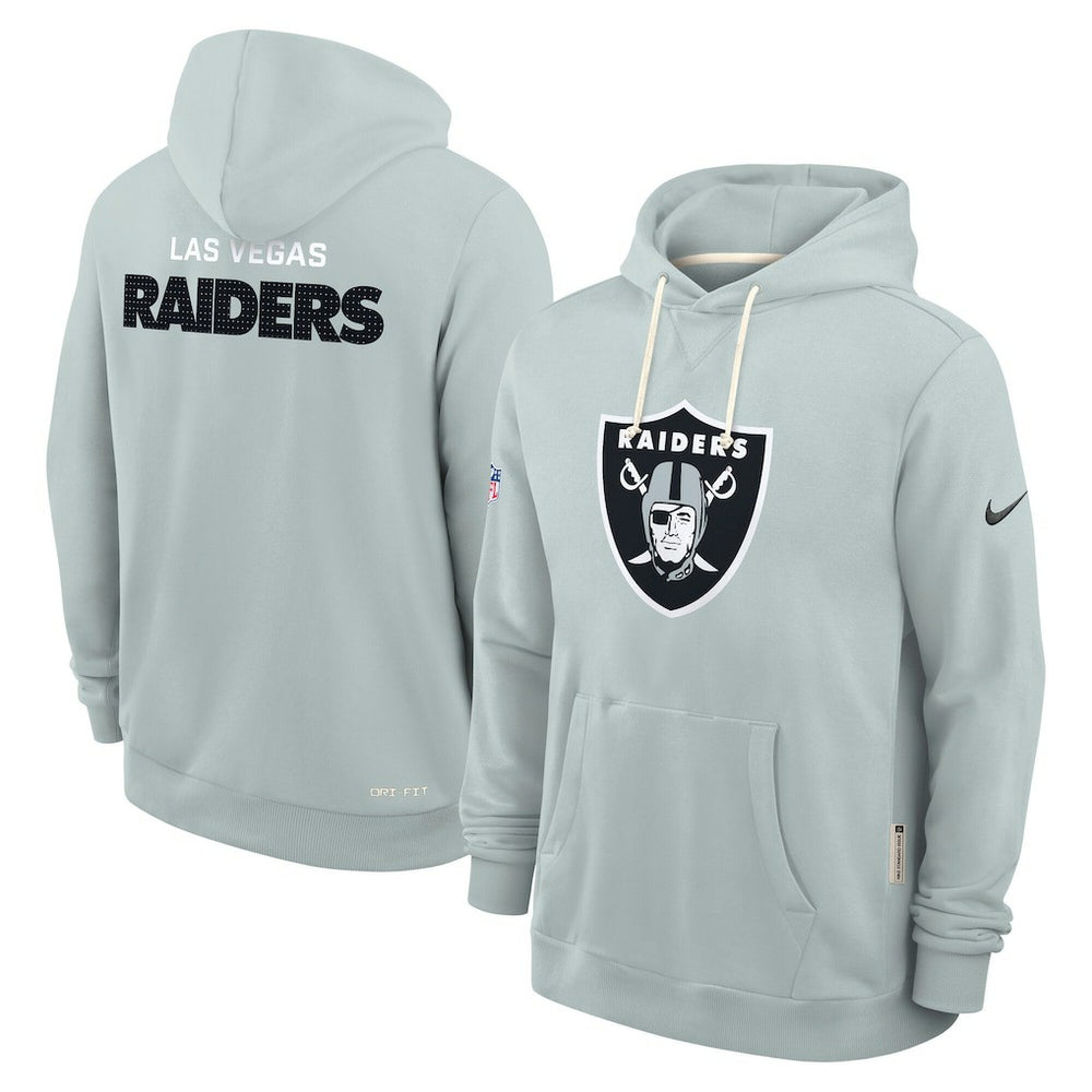 Nike Las Vegas Raiders Sideline Standard Issue Initial Home Dri-FIT Hoodie Silver