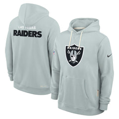 Nike Las Vegas Raiders Sideline Standard Issue Initial Home Dri-FIT Hoodie Silver
