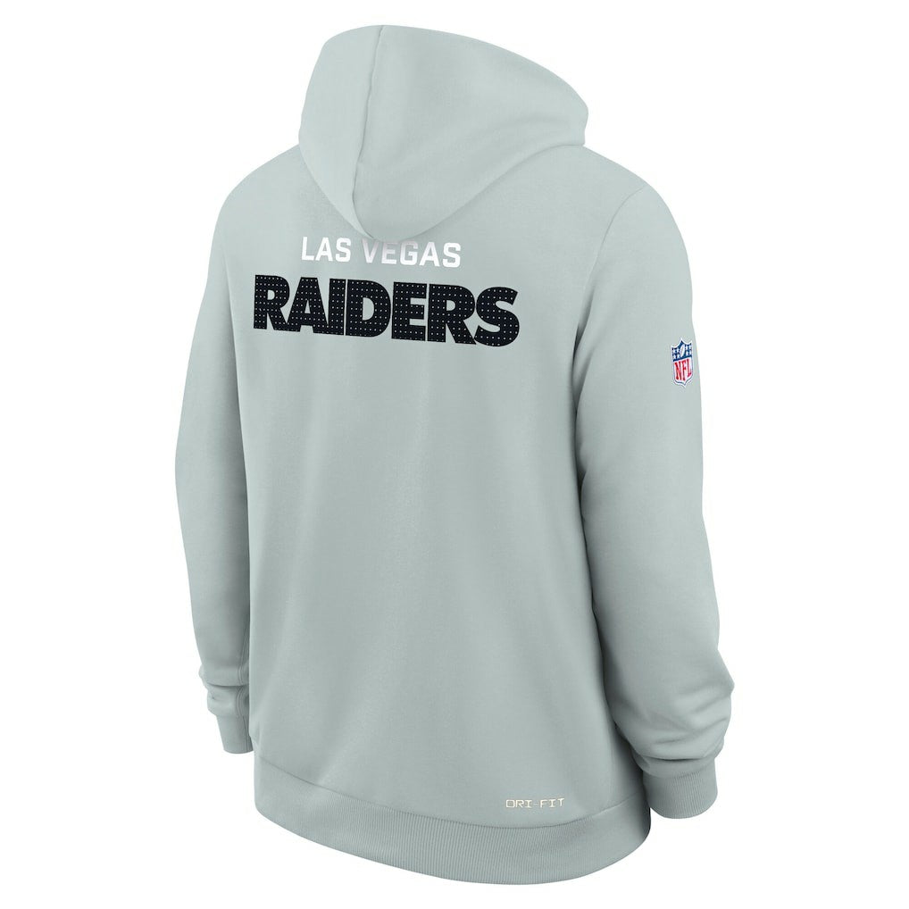 Nike Las Vegas Raiders Sideline Standard Issue Initial Home Dri-FIT Hoodie Silver