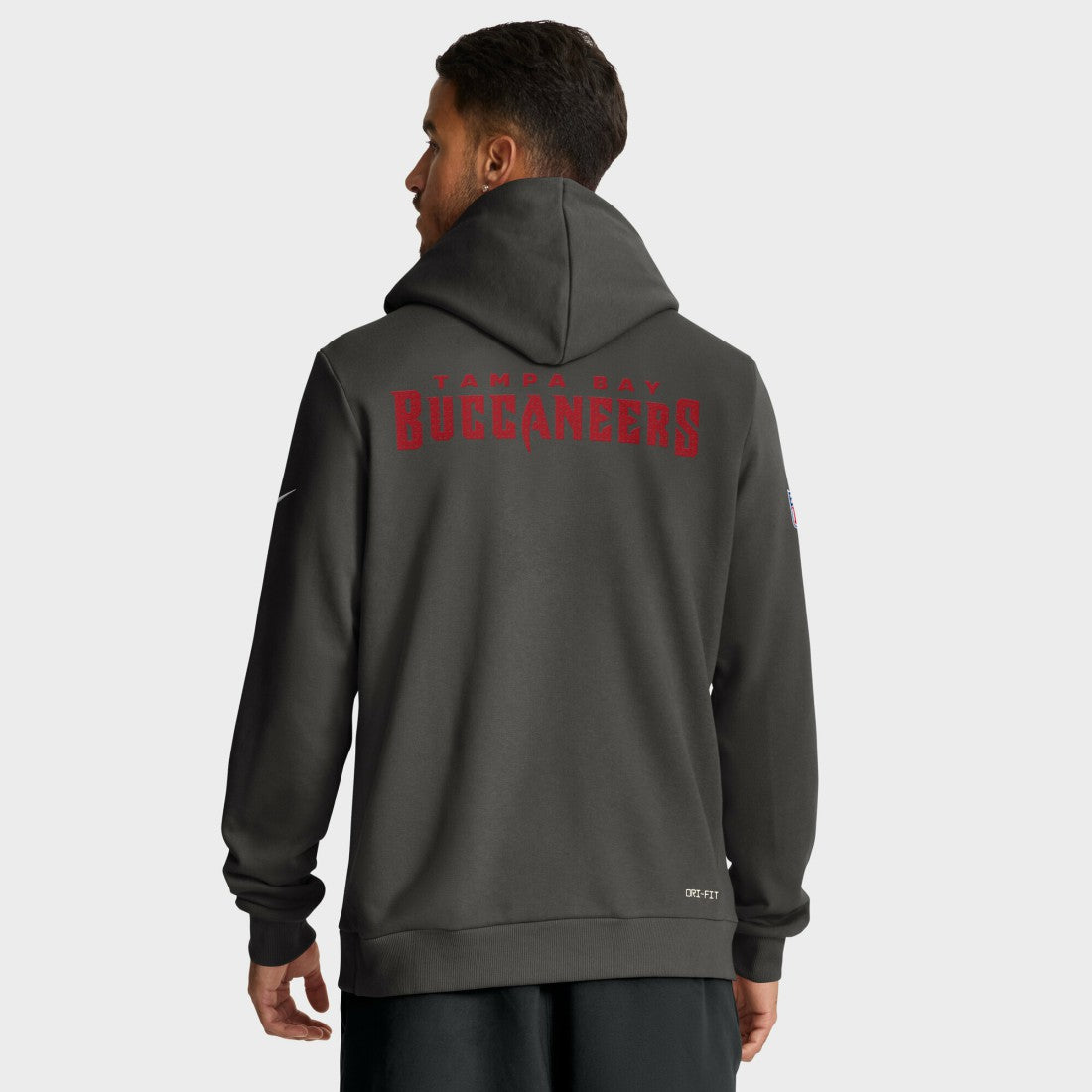 Nike Tampa Bay Buccaneers Sideline Standard Issue Initial Home Dri-FIT Hoodie Pewter
