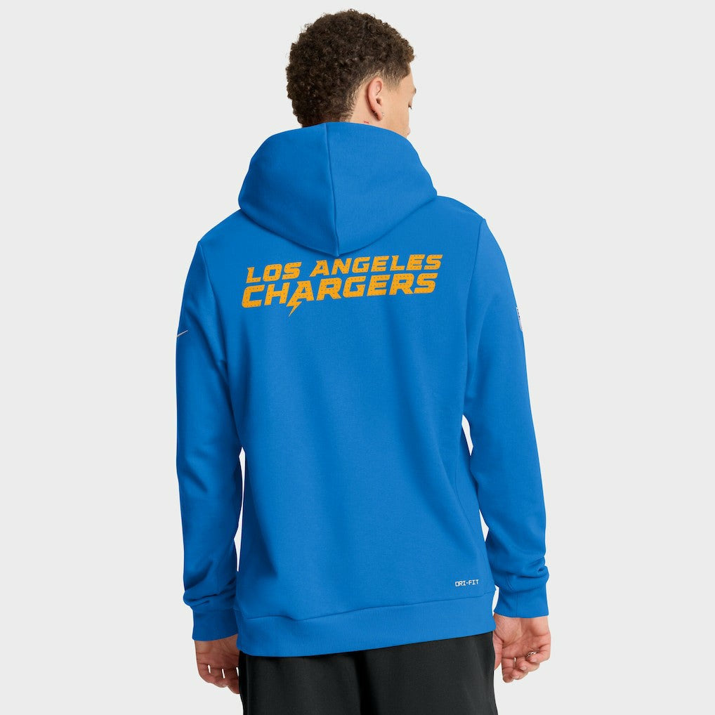 Nike Los Angeles Chargers Sideline Standard Issue Initial Home Dri-FIT Hoodie Powder Blue