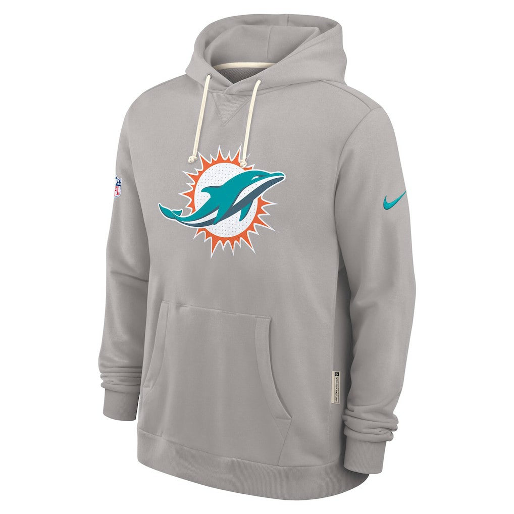 Nike Miami Dolphins Sideline Standard Issue Initial Home Dri-FIT Hoodie Charcoal