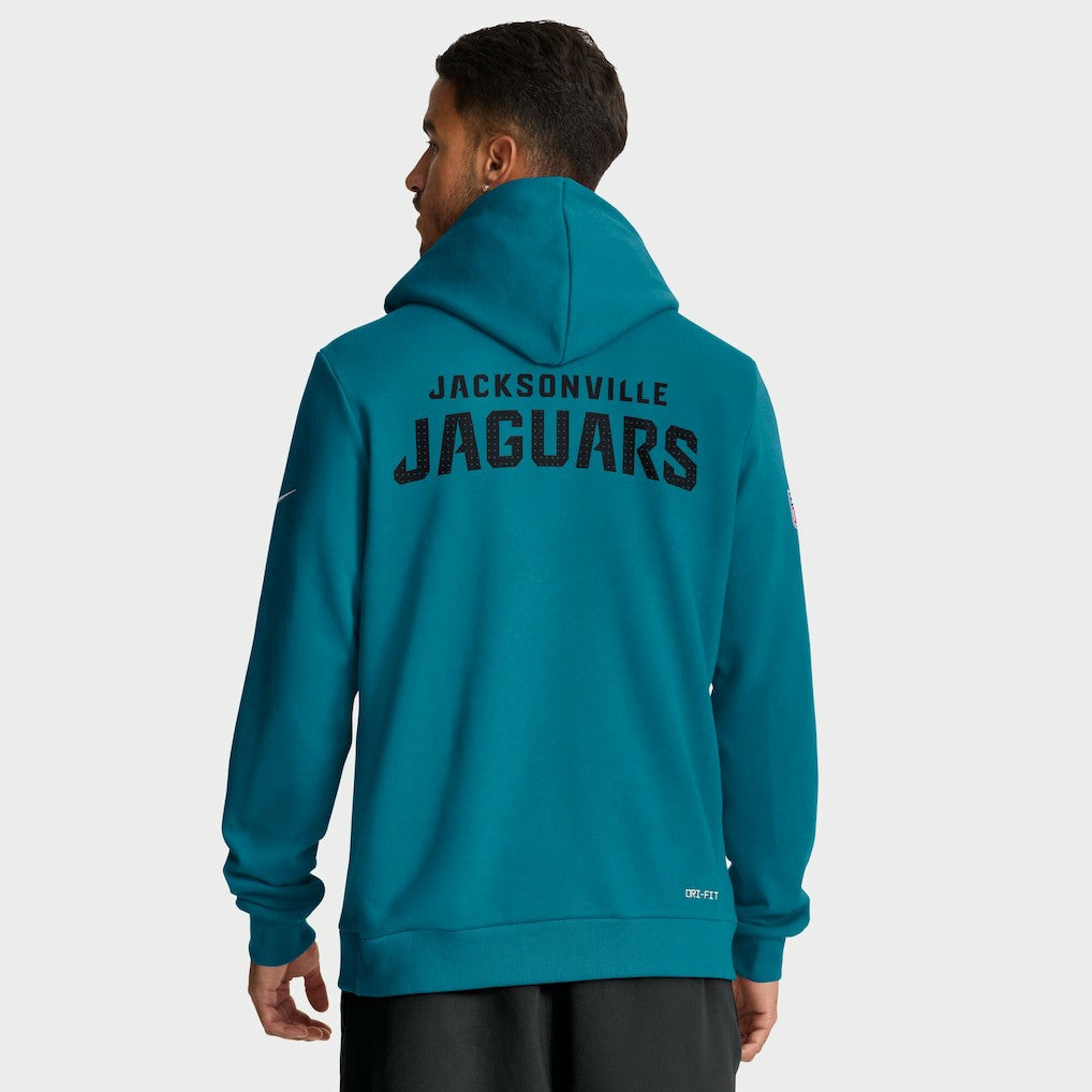 Nike Jacksonville Jaguars Sideline Standard Issue Initial Home Dri-FIT Hoodie Teal