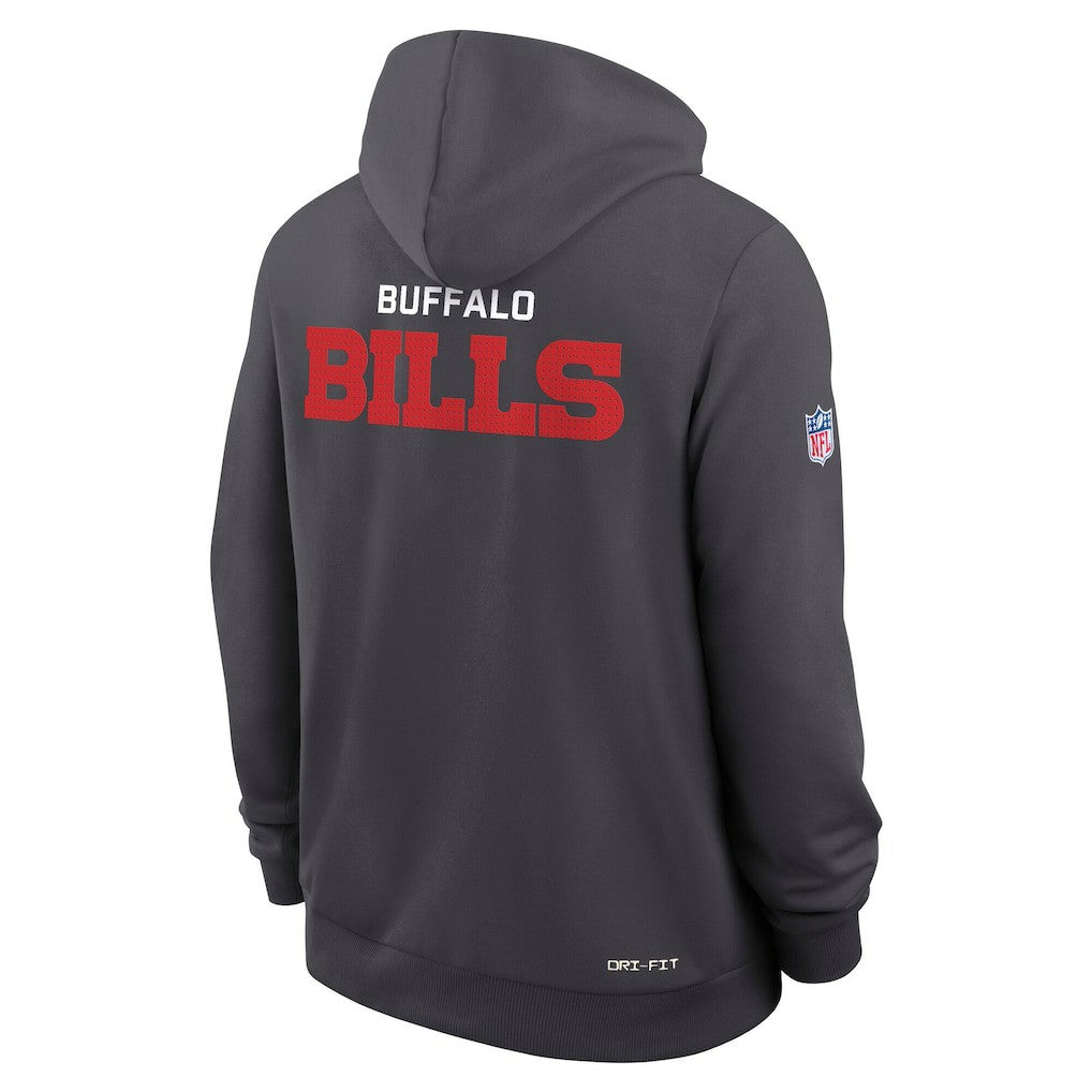 Nike Buffalo Bills Sideline Standard Issue Initial Home Dri-FIT Hoodie Anthracite