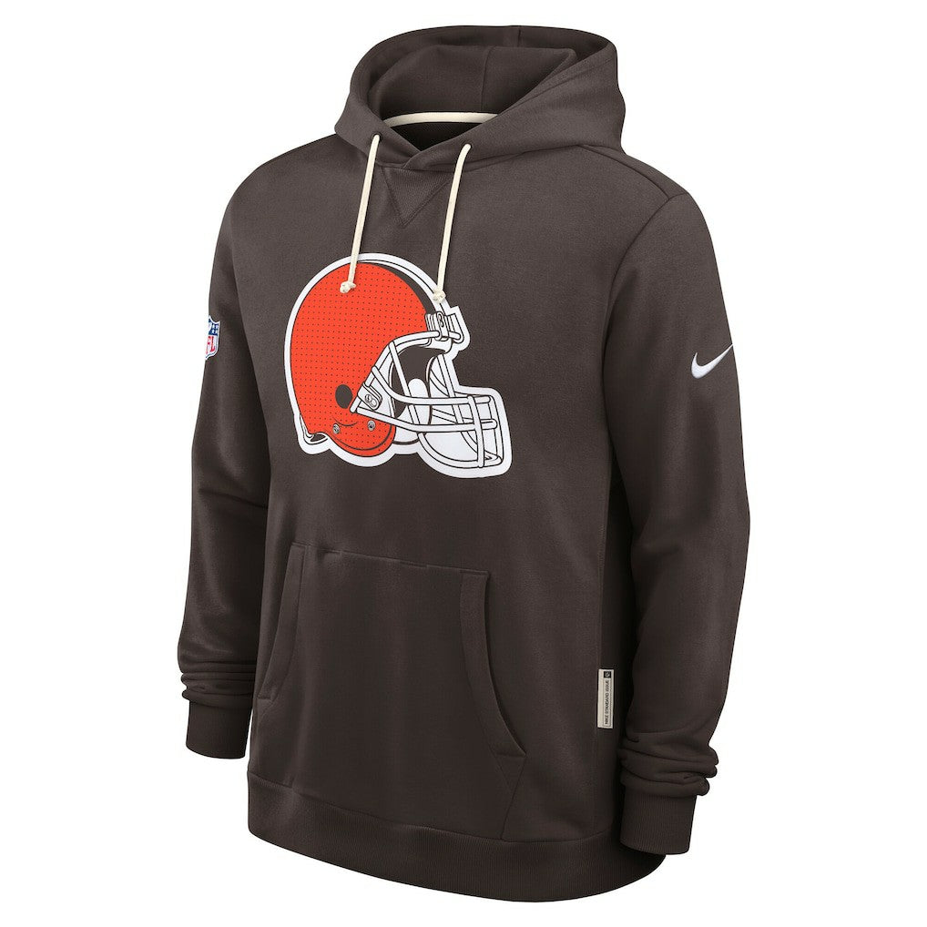 Nike Cleveland Browns Sideline Standard Issue Initial Home Dri-FIT Hoodie Brown