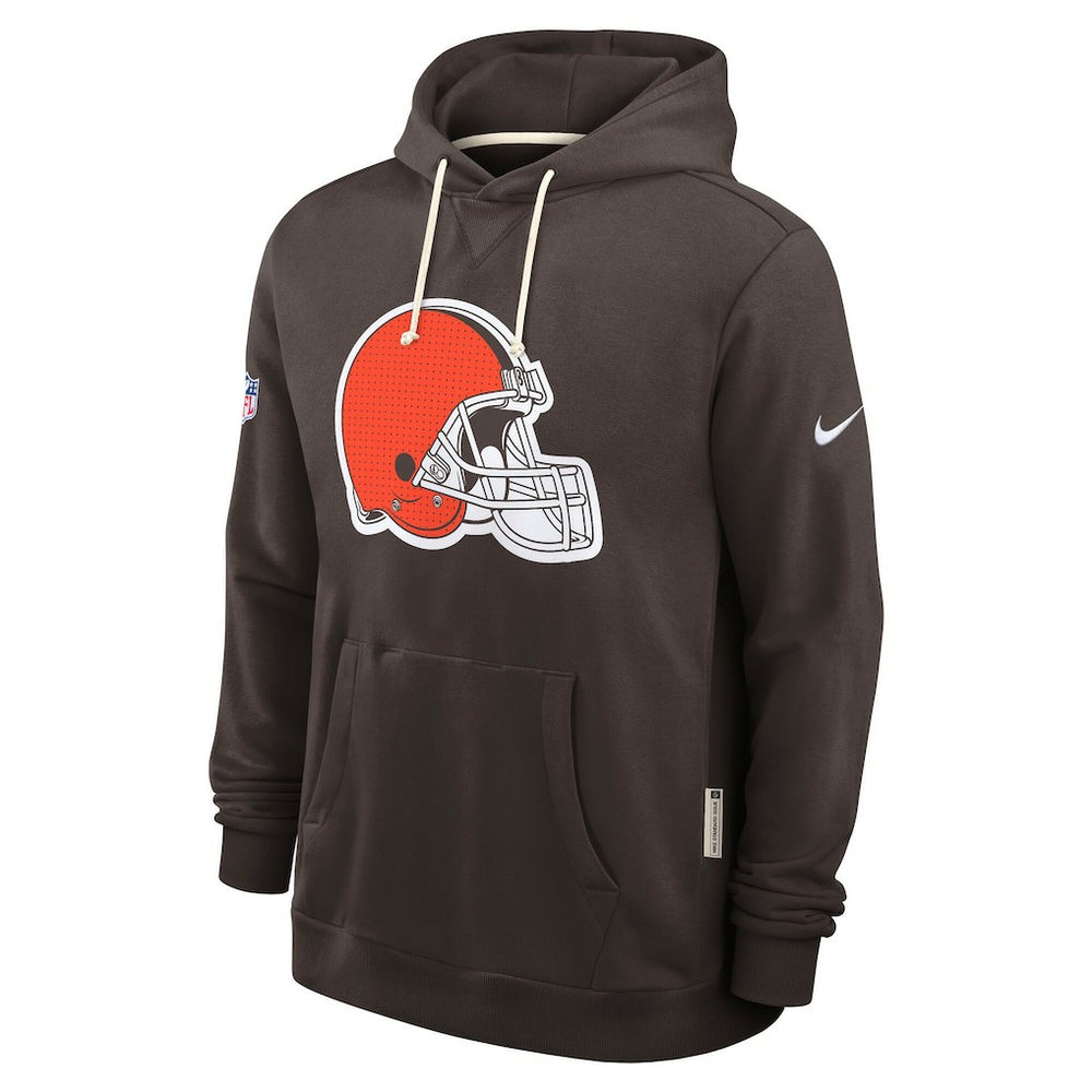 Nike Cleveland Browns Sideline Standard Issue Initial Home Dri-FIT Hoodie Brown