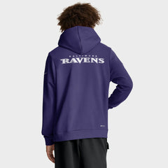 Nike Baltimore Ravens Sideline Standard Issue Initial Home Dri-FIT Hoodie Purple