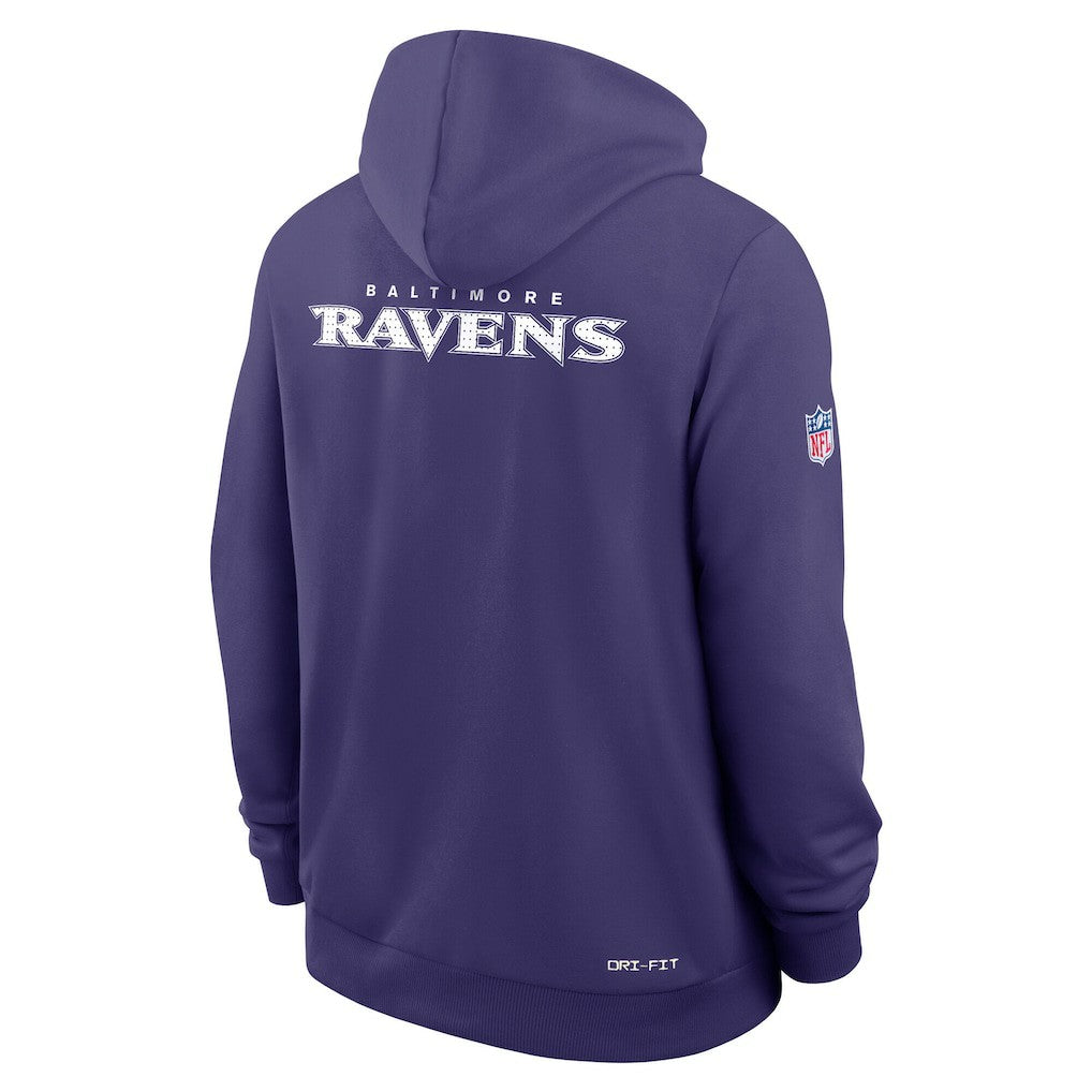Nike Baltimore Ravens Sideline Standard Issue Initial Home Dri-FIT Hoodie Purple