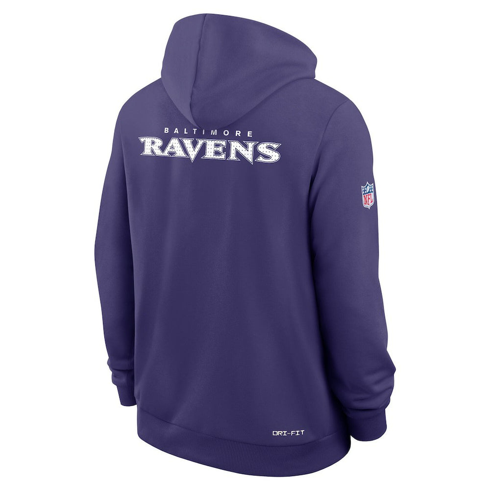Nike Baltimore Ravens Sideline Standard Issue Initial Home Dri-FIT Hoodie Purple