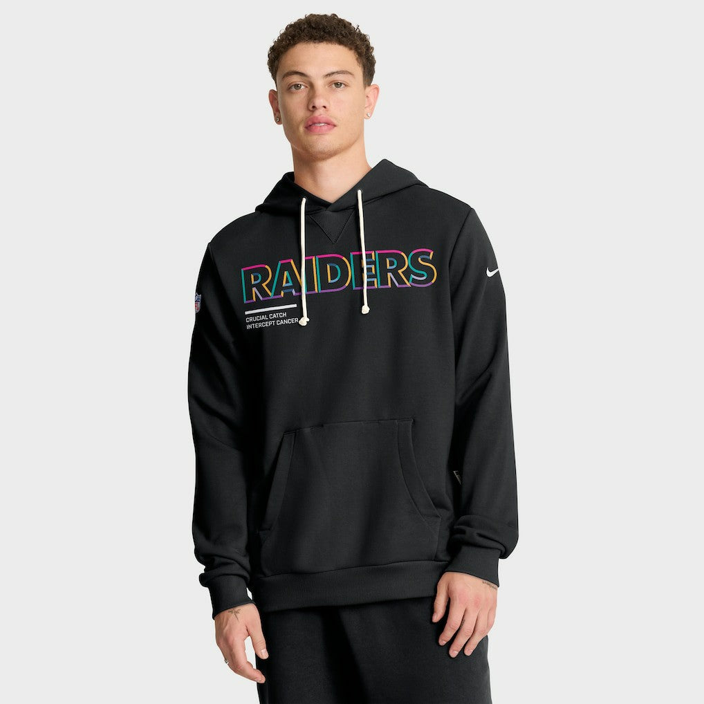 Nike Las Vegas Raiders 2025 NFL Crucial Catch Sideline Standard Issue Dri-FIT Hoodie Black
