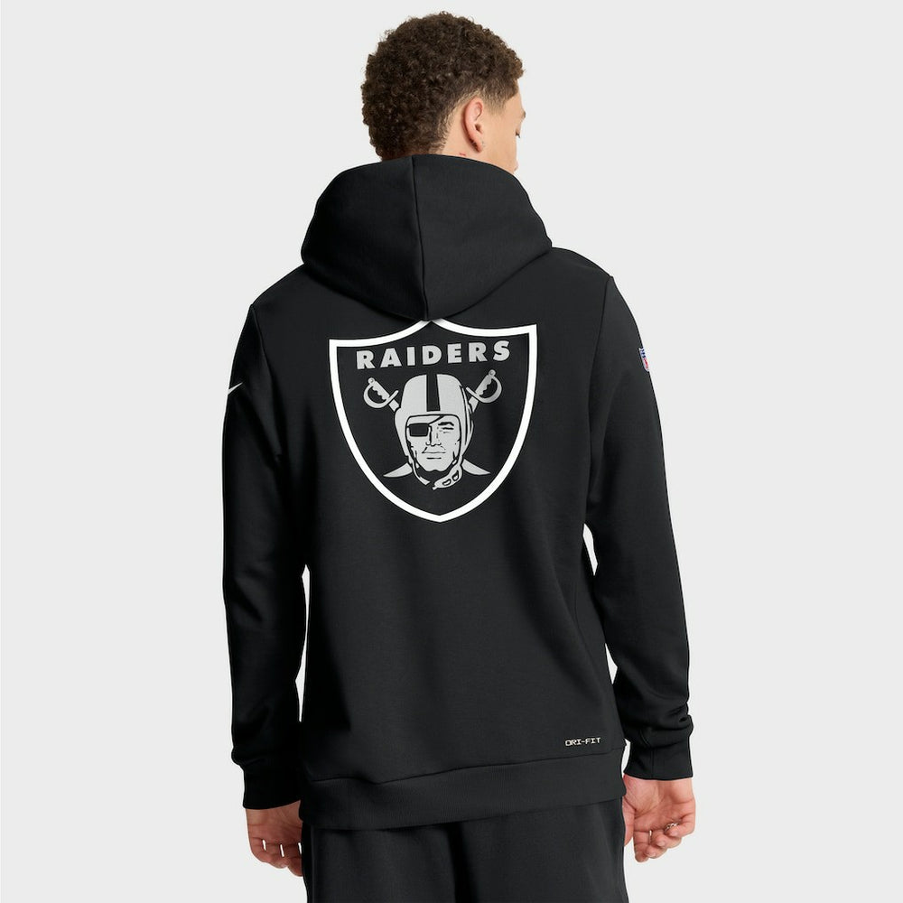 Nike Las Vegas Raiders 2025 NFL Crucial Catch Sideline Standard Issue Dri-FIT Hoodie Black