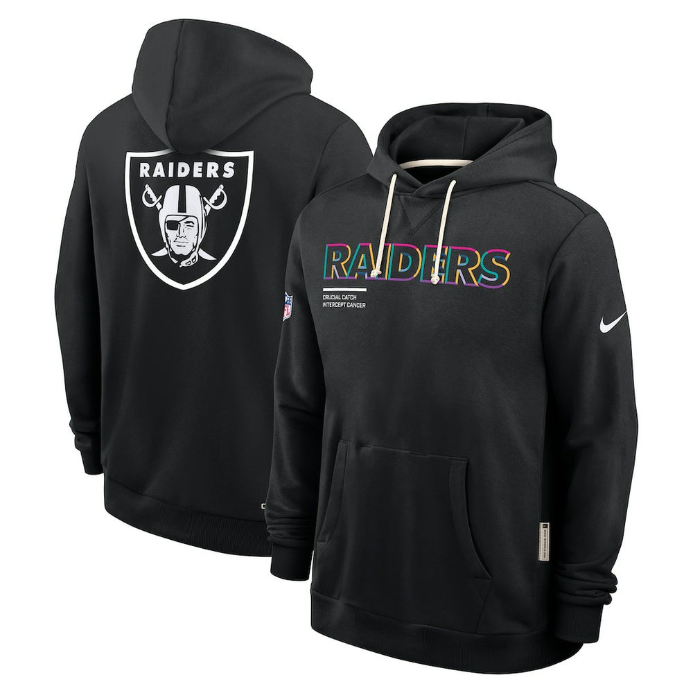 Nike Las Vegas Raiders 2025 NFL Crucial Catch Sideline Standard Issue Dri-FIT Hoodie Black