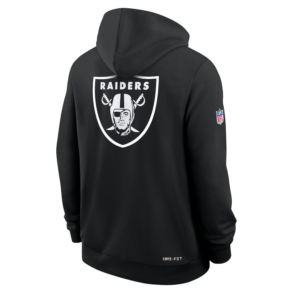 Nike Las Vegas Raiders 2025 NFL Crucial Catch Sideline Standard Issue Dri-FIT Hoodie Black