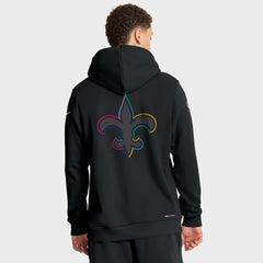 Nike New Orleans Saints 2025 NFL Crucial Catch Sideline Standard Issue Dri-FIT Hoodie Black