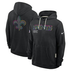 Nike New Orleans Saints 2025 NFL Crucial Catch Sideline Standard Issue Dri-FIT Hoodie Black