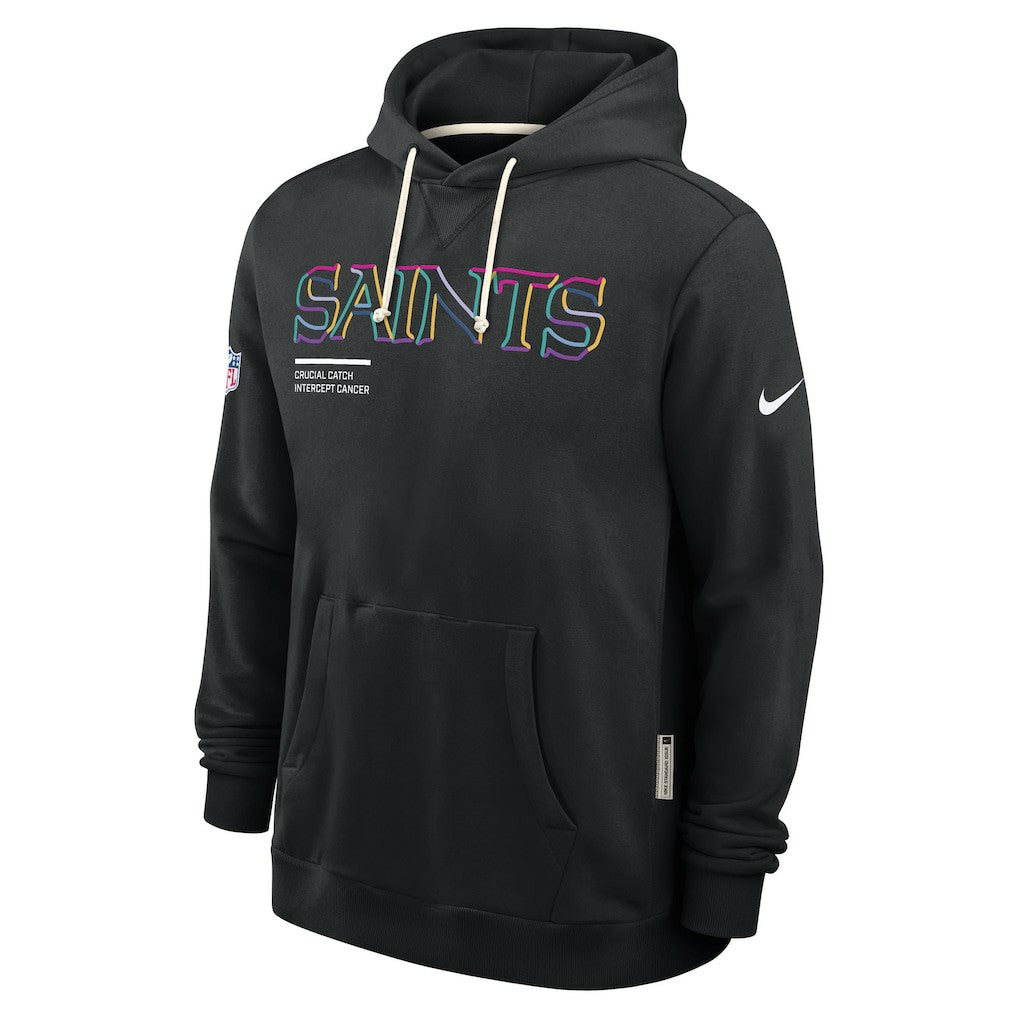 Nike New Orleans Saints 2025 NFL Crucial Catch Sideline Standard Issue Dri-FIT Hoodie Black