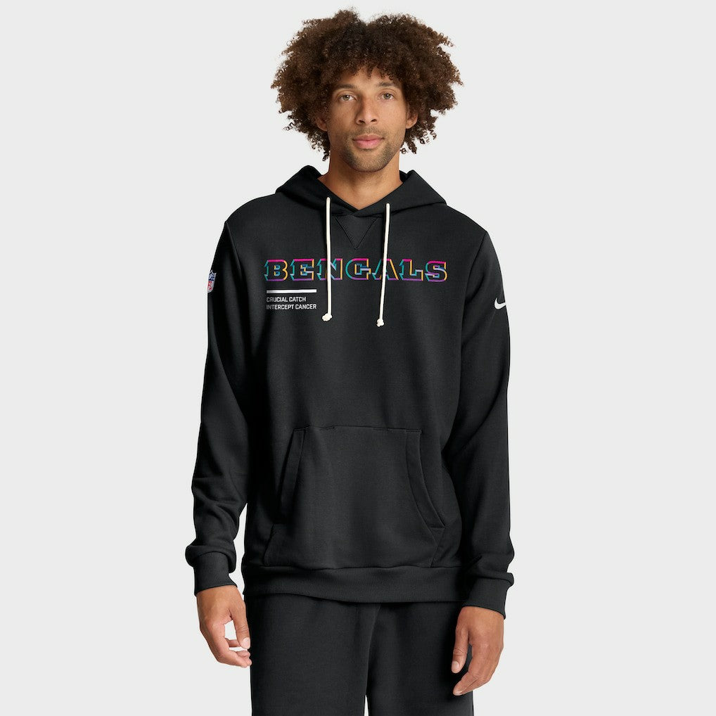 Nike Cincinnati Bengals 2025 NFL Crucial Catch Sideline Standard Issue Dri-FIT Hoodie Black