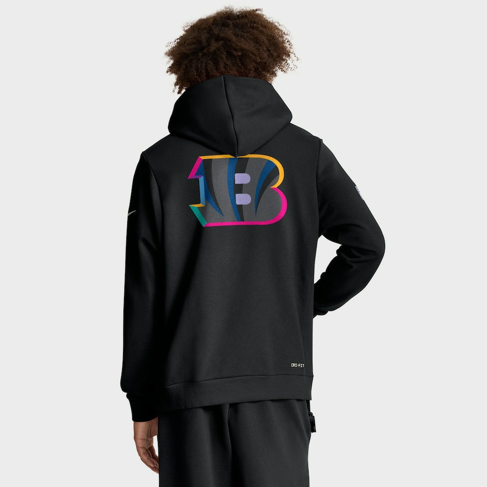 Nike Cincinnati Bengals 2025 NFL Crucial Catch Sideline Standard Issue Dri-FIT Hoodie Black