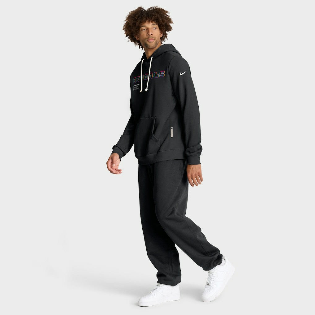 Nike Cincinnati Bengals 2025 NFL Crucial Catch Sideline Standard Issue Dri-FIT Hoodie Black