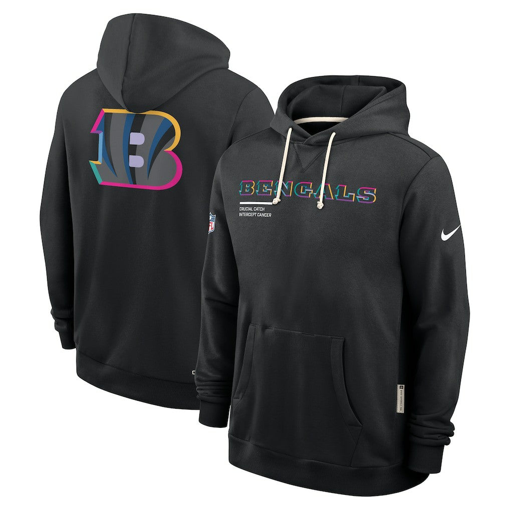 Nike Cincinnati Bengals 2025 NFL Crucial Catch Sideline Standard Issue Dri-FIT Hoodie Black