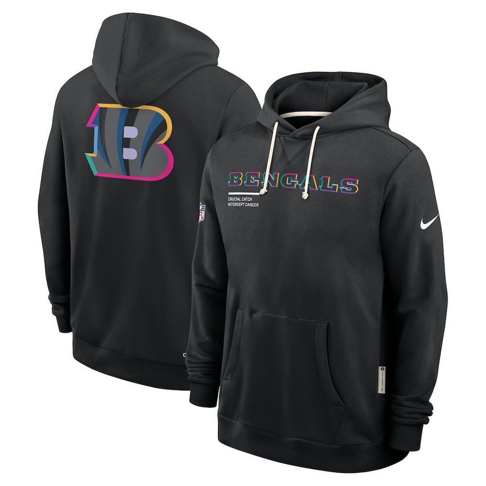 Nike Cincinnati Bengals 2025 NFL Crucial Catch Sideline Standard Issue Dri-FIT Hoodie Black